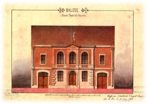 Avant-projet de construction de la mairie de Beauze, 1858