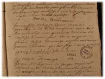 Acte de baptme de Jeanne Bequs, comtesse du Bary, ne  Vaucouleurs, le 19 aot 1743